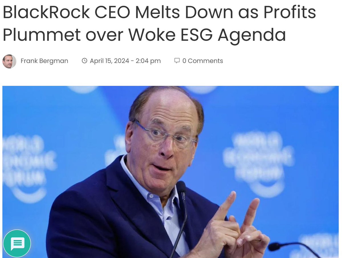 BlackRock CEO Larry Fink suffered a meltdown during an earnings call over the company losing billions of dollars in contracts due to the international asset manager’s woke “environmental, social, and governance” (ESG) agenda. During the call, Fink lost his cool as he complained