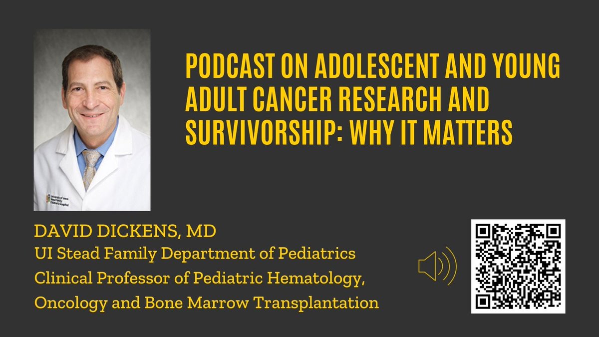Congratulations to Dr. David Dickens and the @BigTenCRC on a new podcast highlighting the unique needs of adolescent and young adult (AYA) cancer patients. @UIchildrens @UIDM #AYACSM #AYAcancer @DRDAVE737