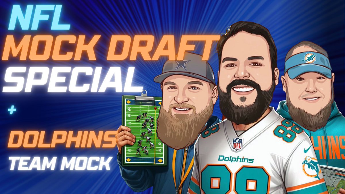 Fins Talk Sports Network (@finstalknetwork) on Twitter photo #MiamiDolphins fans!
Catch a new episode of 'ON THE CLOCK' w/ <a href="/BobbyFinsTalk/">Bobby Fins Talk</a> <a href="/JoshWingate302/">Josh Wingate</a> & <a href="/Phinsfan72/">Michael Vogel Pro Football Scout for FTSN</a> as they catch up on the latest #NFLDraft2024 news & rumors.
Plus: They reveal their official #NFL & #Dolphins Mock Drafts!
Tune in at 8pm EST: youtube.com/live/FJAzhuiuI… #MiamiDolphins fans!
Catch a new episode of 'ON THE CLOCK' w/ <a href="/BobbyFinsTalk/">Bobby Fins Talk</a> <a href="/JoshWingate302/">Josh Wingate</a> & <a href="/Phinsfan72/">Michael Vogel Pro Football Scout for FTSN</a> as they catch up on the latest #NFLDraft2024 news & rumors.
Plus: They reveal their official #NFL & #Dolphins Mock Drafts!
Tune in at 8pm EST: youtube.com/live/FJAzhuiuI…