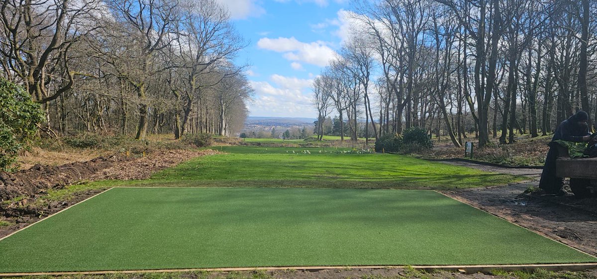 It's been a busy period for our greens team & volunteers as they've been working hard on our new 18th teeing area. This area has been impossible to keep in good condition and so, as a temporary measure, we have placed Astroturf down to ensure it will be playable all year round.