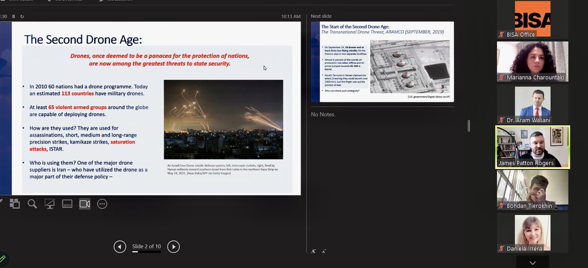 A great event today on The utilisation of drones as a tool of (foreign) policy, organised by @BISA_FPWG and @bisawarstudies @MYBISA #drones #ForeignPolicy #war