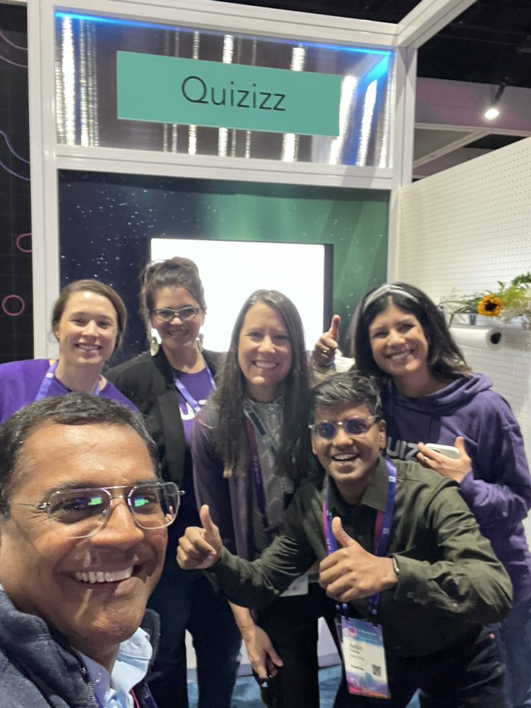 TheSwamy's tweet photo. When you back two founders like the @quizizz team you have no idea what it will turn into / 20 teachers and 400 students today is more than 1M teachers ans 100’s of millions of delighted students. Kudos Ankit and Deepak on a spectacular journey. And with #QuizizzAI, the best is yet to come! Onwards