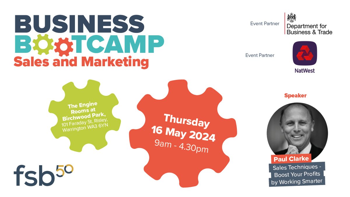 Session 2, with Paul Clarke from UK Business Mentoring, will teach you how to generate more leads, improve conversion, get more repeat business & more! 

Book your ticket here 🔗 go.fsb.org.uk/48wqksC #FSBbootcamp