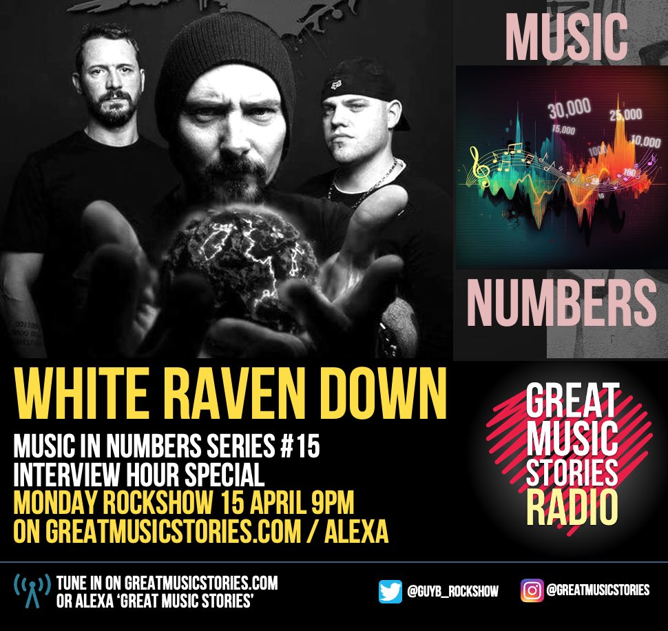 Next Up. We’re off to Essex for an online chat with @WhiteRavenDown on music in numbers. Plus some old acoustic tracks from our lockdown festivals of 2020. Enjoy x