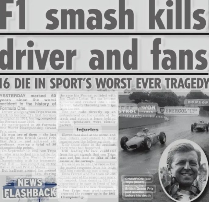 (3 of 5) Drivers who lost their lives in Formula 1 cars (🙏RIP🕯️) Wolfgang Von Trips 🇩🇪 Ricardo Rodriguez 🇲🇽 Carel Godin De Beaufort 🇳🇱 John Taylor 🇬🇧 Lorenzo Bandini 🇮🇹 Bob Anderson 🇬🇧 Joseph Schlesser 🇨🇵 Piers Courage 🇬🇧 #classic #formula1