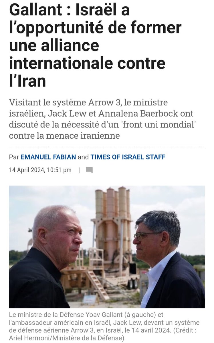 Le consortium #Israël 🇮🇱 veut désormais un 'front uni mondial' contre l'#Iran 🇮🇷. Cette entité ne survit que grâce au complexe militaro-industriel occidental et au parasitisme de la haute finance, mais nous (occidentaux) la suivons dans sa tentative de suicide des nations.