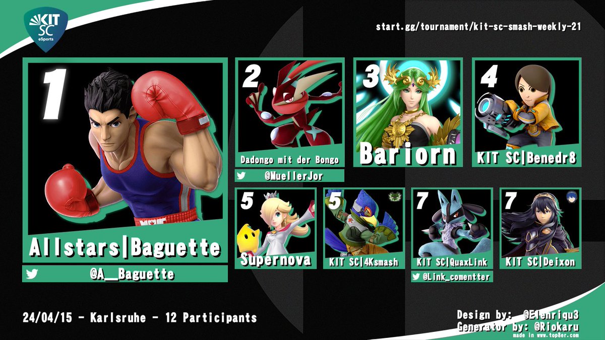 Heute gewinnt Baguette mit Solo Mac im Grand Final mit 3-1!

Nur noch 2 Gelegenheiten Punkte für diese Season zu holen!

Im Anschluss an die Season sammeln wir Feedback und machen ein paar Other Format Turniere.