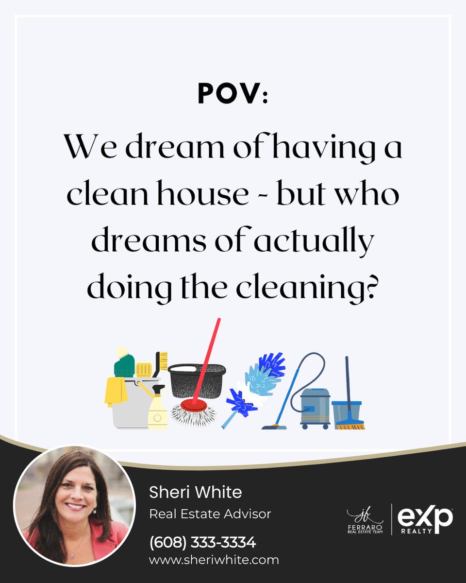 sheriwhite's tweet image. We dream of a clean house, but maybe we should be dreaming of having someone clean it for us! 🧹💭 Who&apos;s with me on this? Time to manifest that cleaning fairy!

#pov #springcleaning #resetbutton #spring