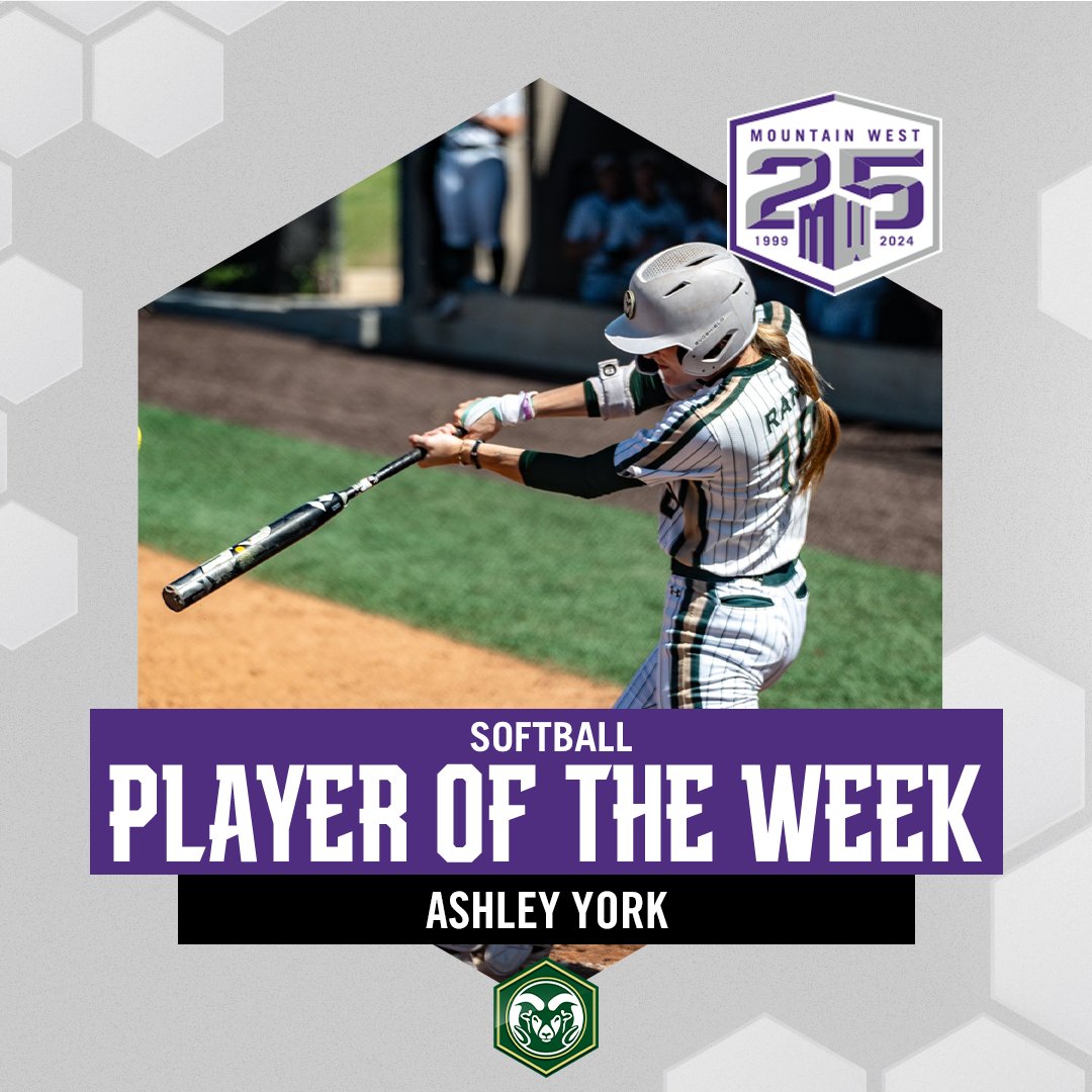 Ashley York helped the Rams to a 3-0 series sweep over Utah State and went 7-of-10 from the plate and logged a .750 on-base-percentage as well as a 1.200 slugging percentage 🔥

#MakingHerMark | #MWSB | #Stalwart