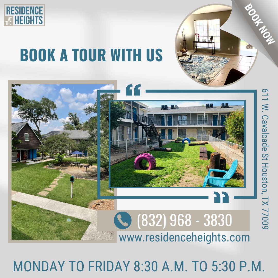 Book a tour and check how our property stands out from the rest.

Call us at (832) 968-3830 or schedule a tour here: residenceheights.com

**** Now Leasing ****

#nowleasing
#movingtotexas
#houstonapartments
#houstonheights
#houston
#home
#residenceattheheights
#houstonhomes