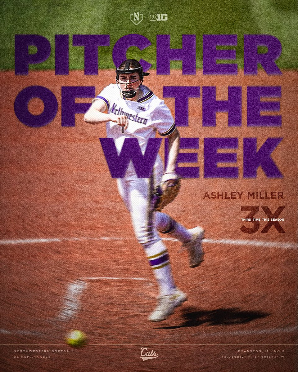 3x Big Ten Pitcher of the Week 🏅🏅🏅

#GoCats | #BeRemarkable