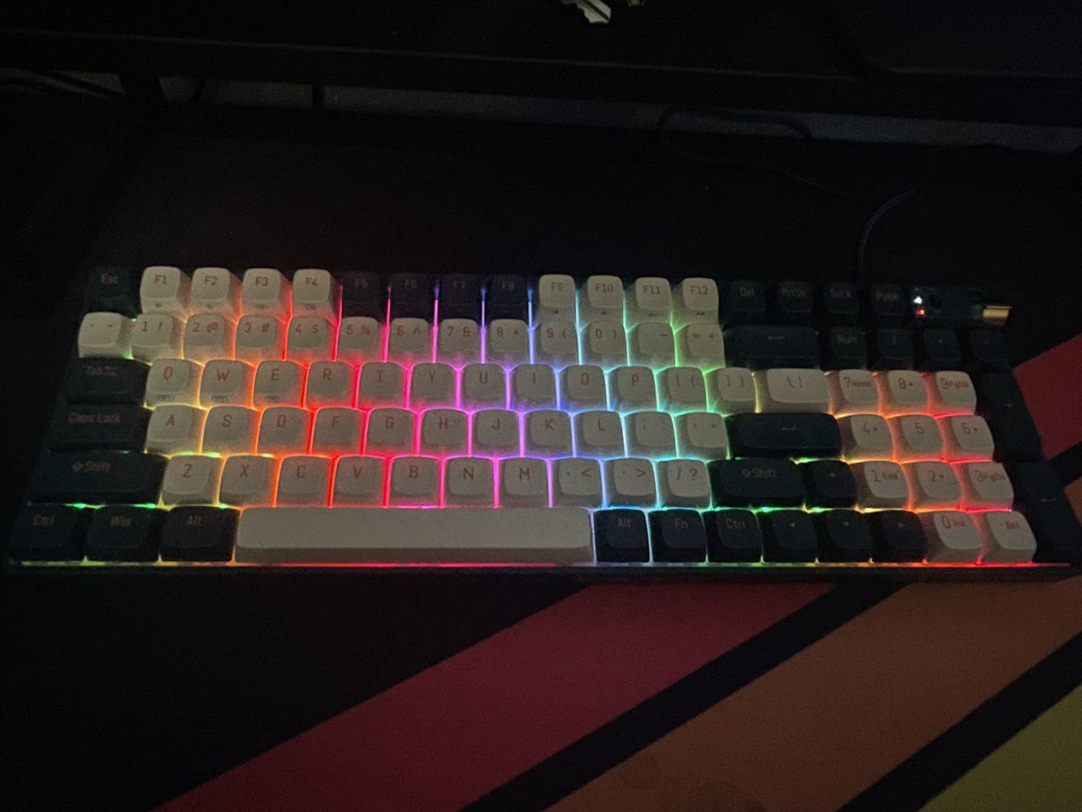 creamy, lubed, gay colors. it all comes in one keyboard