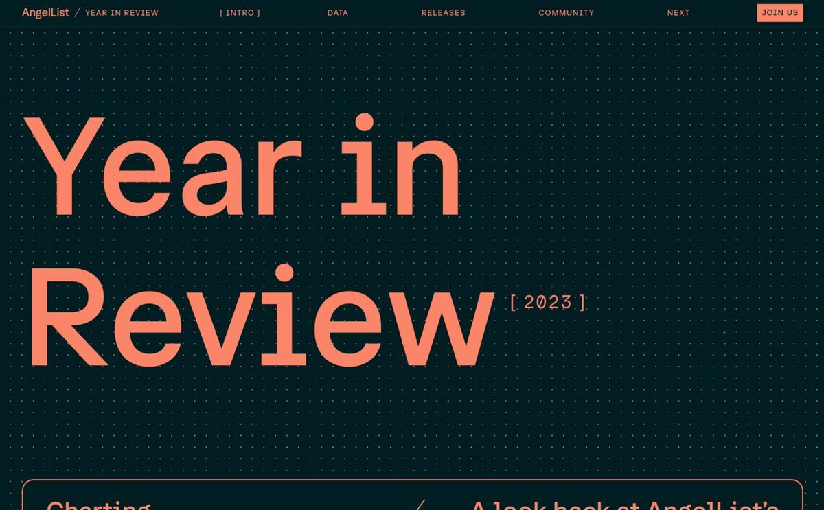 New site on @siteinspire: AngelList — Year in Review 2023 → siteinspire.com/websites/12335…