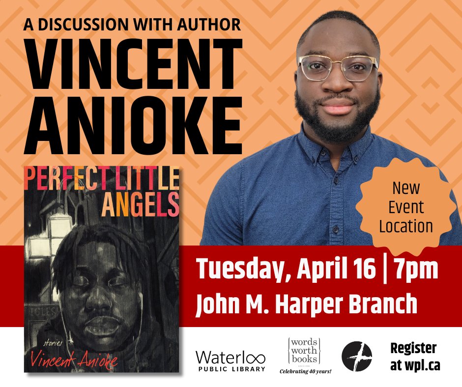 Book launch event kicks off tomorrow at @WaterlooLibrary, supported by @BooksWordsWorth. I'll be in conversation with the incredible Francesca Ekwuyasi, author of Butter Honey Pig Bread 🤩