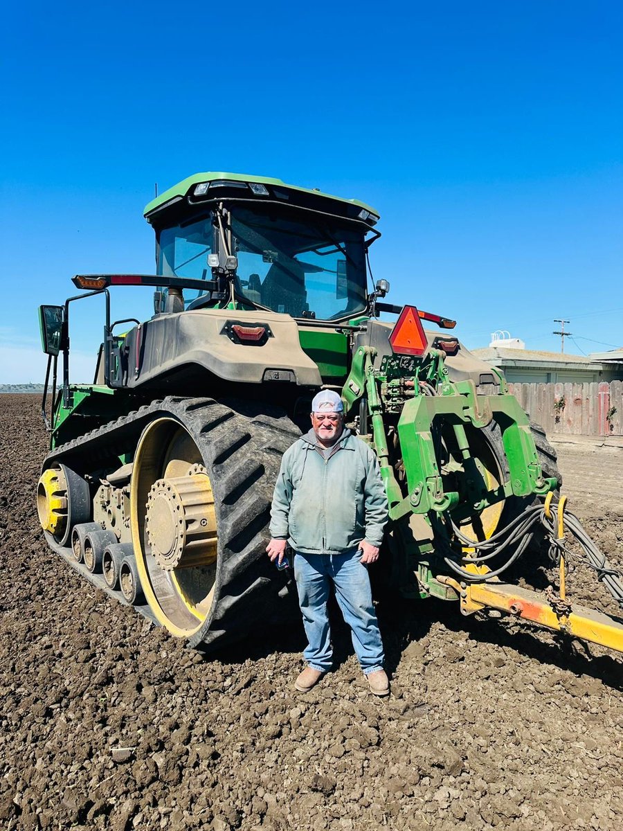 Clemente uses a Caterpillar to disk the lettuce field in preparation for the new plantings in Salinas CA. He does this work year round which means he works in the heat, in cold temps and often in the rain. This is how he supports his family. #WeFeedYou