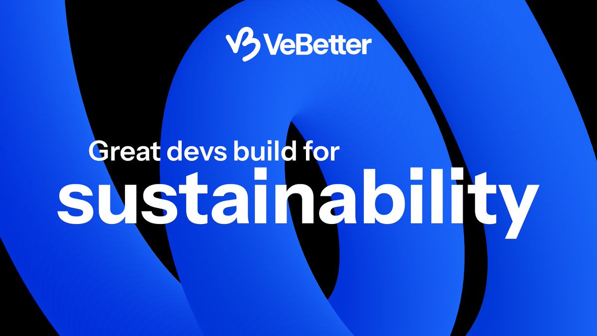 Dear anon, are you building for sustainability? You should! The VeBetterDAO opens up an opportunity for developers to leverage our drive for sustainability and build decentralized applications with a ready user base and user incentives funded by the DAO. Join us ⬇️