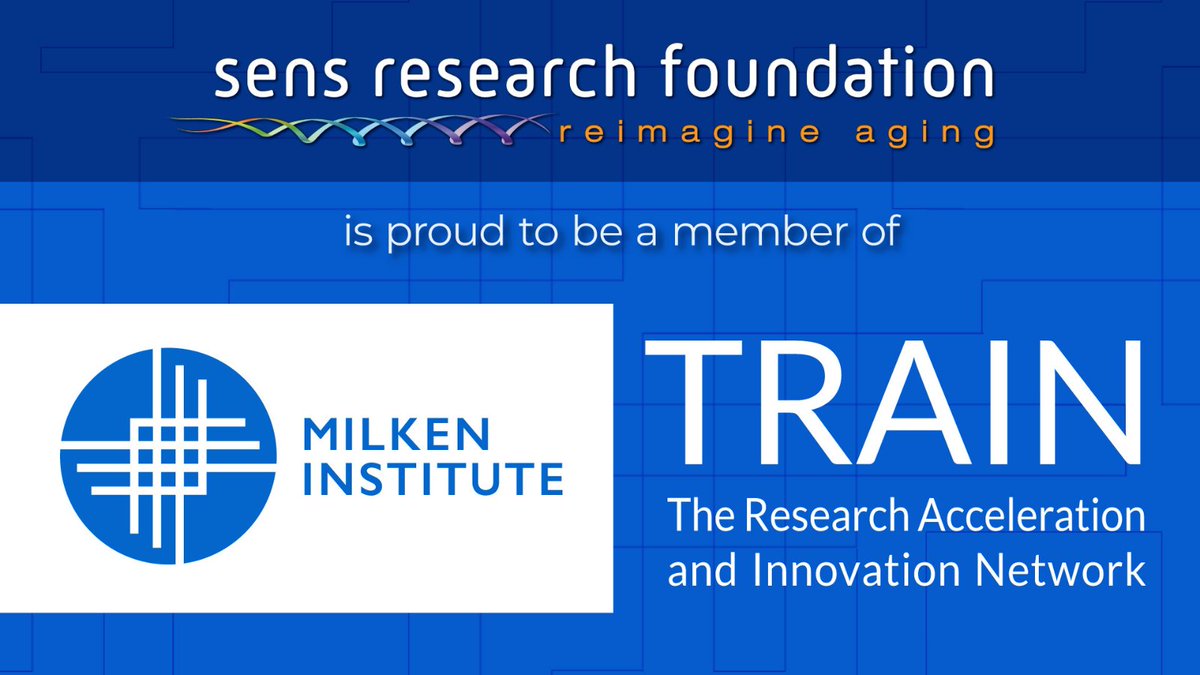 Increasing connections in the GeroScience-sphere! SRF is a proud member of Milken Institute's TRAIN (The Research Acceleration and Innovation Network) along with its other participating organizations. Learn more: milkeninstitute.org/centers/faster… From lab bench to patient bedside!