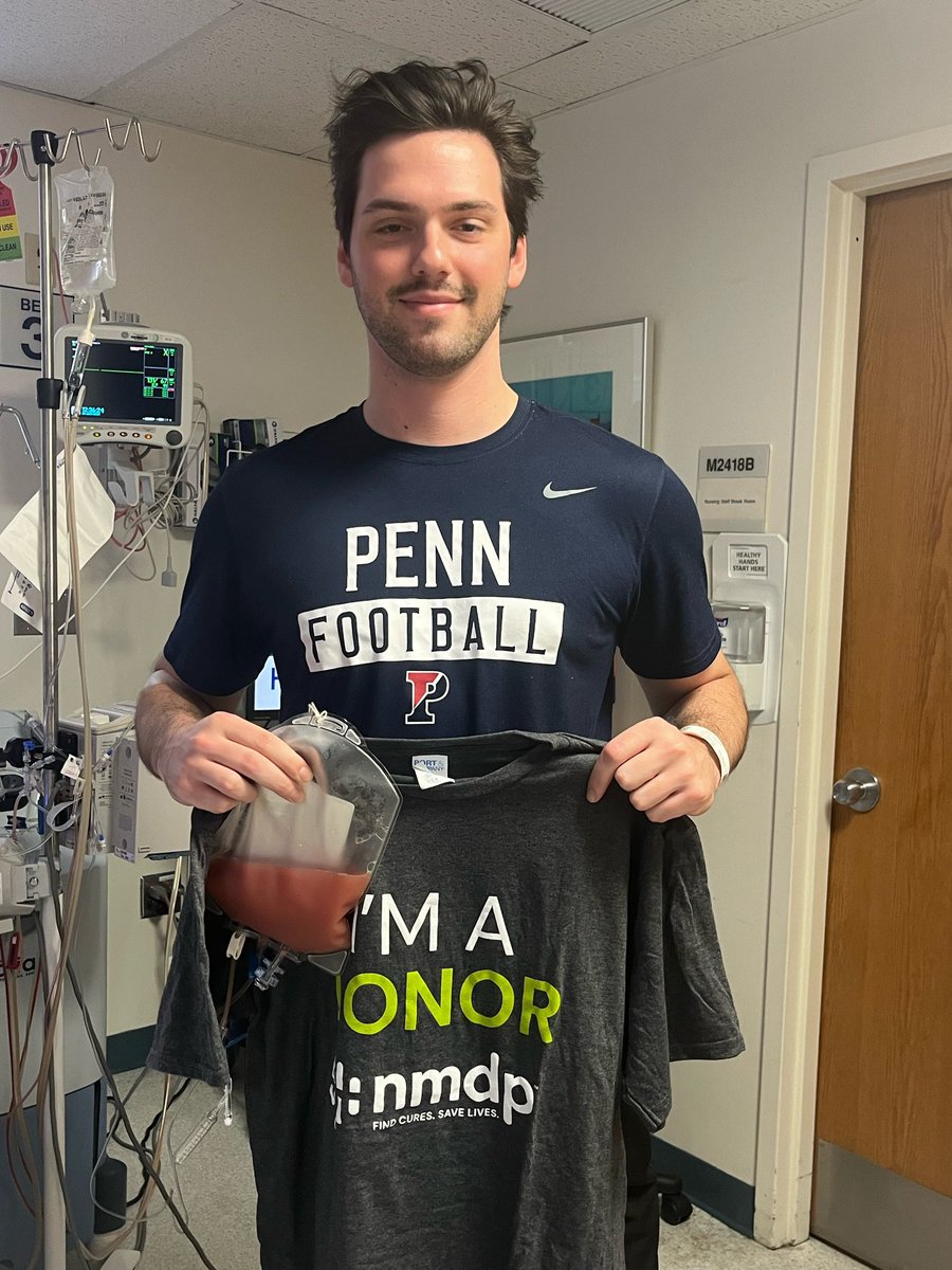 A special shoutout to Penn Football Alum LB Brian O’Neil C’21 and former Quality Control Coach Joe Costadina who were previous participants in the NMDP Bone Marrow Drive that became donors! #FightOnPenn x #BEGREAT