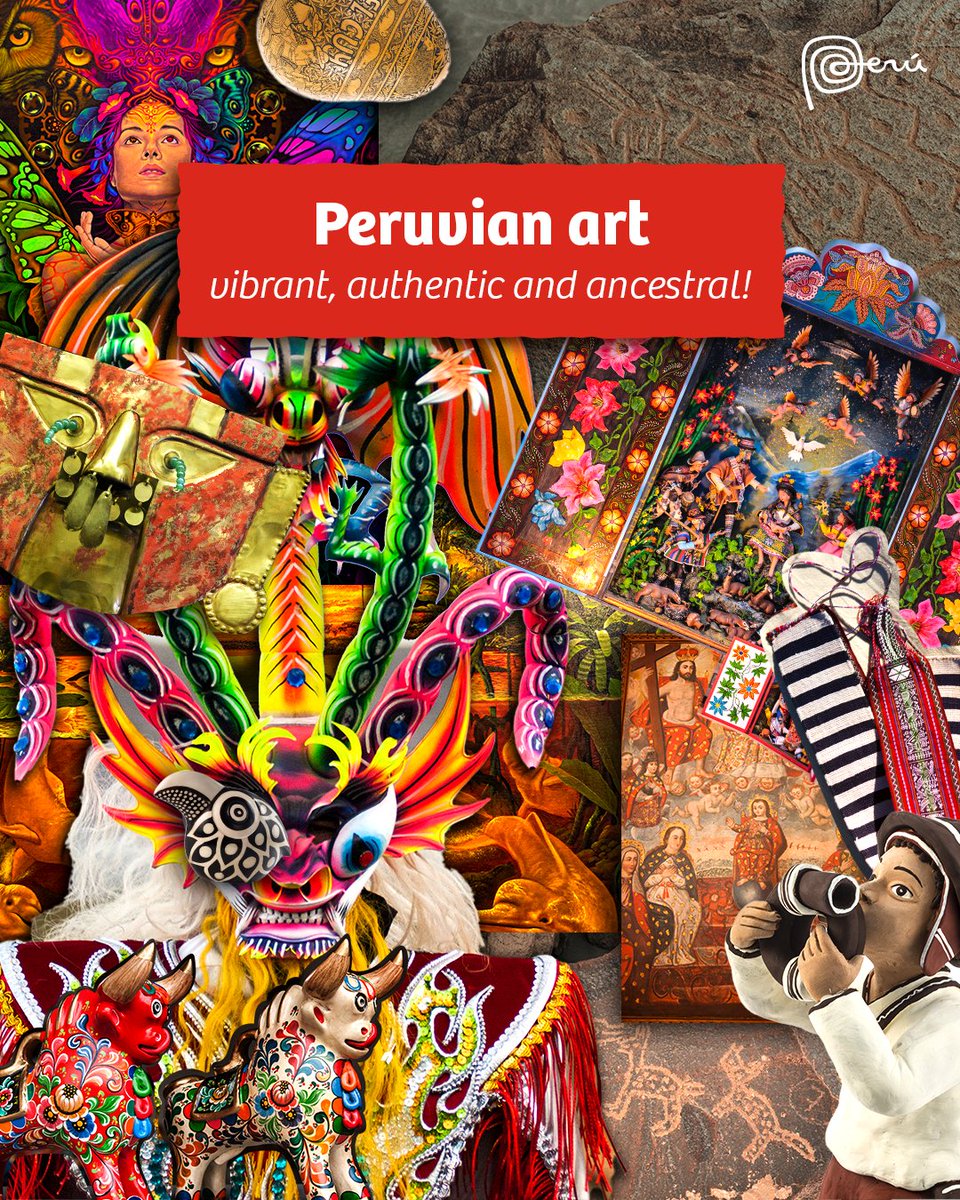 #WorldArtDay: Art in #Peru is like an ancestral fabric, where each thread represents a story, each color an emotion, and each pattern a connection with the deep roots of their cultures, creating a unique, vibrant expression of tradition and diversity. 🇵🇪