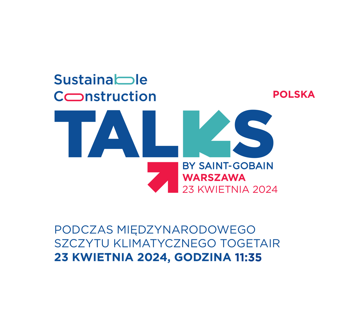 Już wkrótce wydarzenie Sustainable Construction Talks by Saint-Gobain w ramach TOGETAIR 2024. Zapraszamy  23 kwietnia o 11:35 do Varso Tower lub online. linkedin.com/events/sustain…