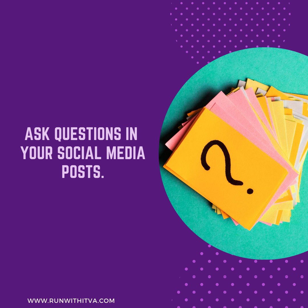 Asking questions in your social media posts is a great way to encourage your audience to talk to you.

#businessplanning #marketingteam #onlinemarketingtips