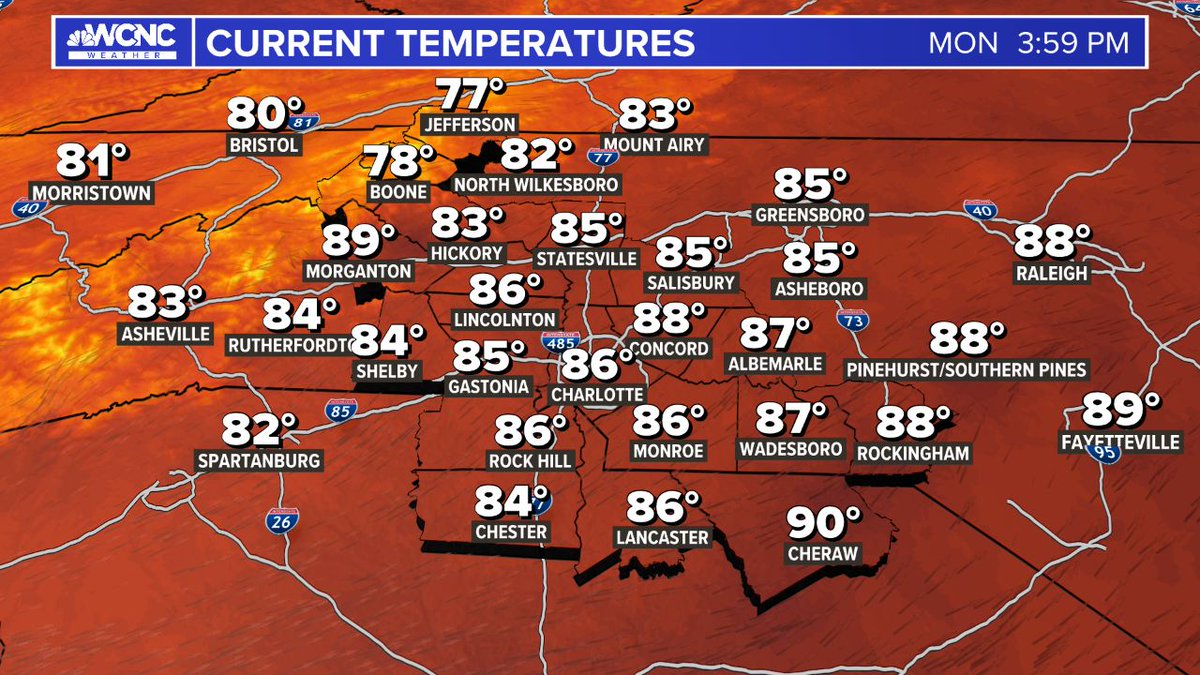 Cheraw checking in with our first 90° of the year in our area. #cltwx #ncwx #scwx #wcnc