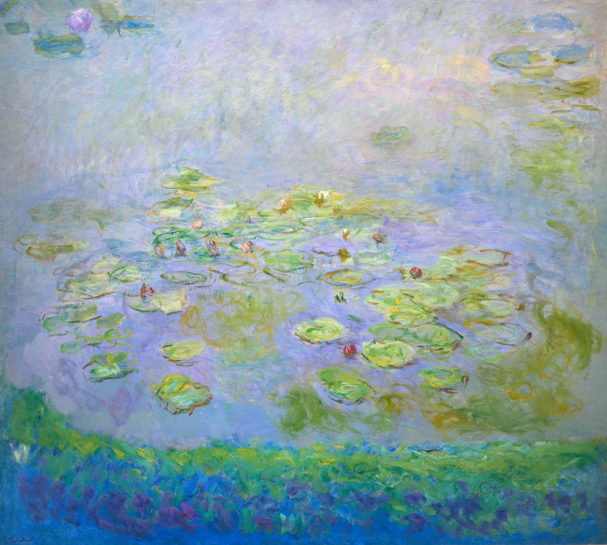 Claude Monet, Nymphéas [Waterlilies], c.1914-17, National Gallery of Australia, Kamberri/Canberra, purchased 1979 View this work in Gallery 13. The National Gallery is open from 10am–5pm, free with ticket. #NationalGalleryAU #Monet