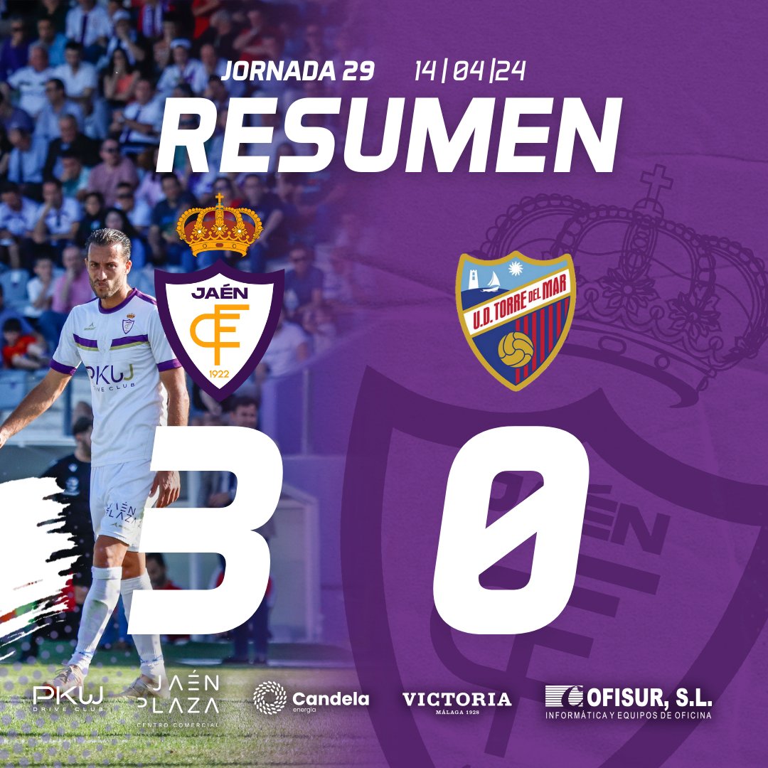 𝐑𝐄𝐒𝐔𝐌𝐄𝐍 | Jornada 29 📺  i.mtr.cool/sclwlyqkoc Real Jaén C.F 3️⃣ - 0️⃣ U.D Torre Del Mar #resumen | #rj2324