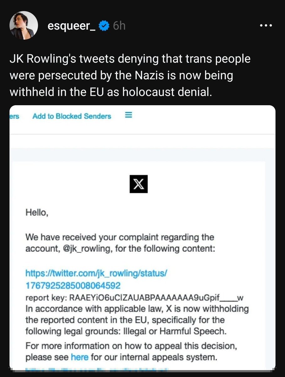 JK Rowling is a Holocaust denier.
