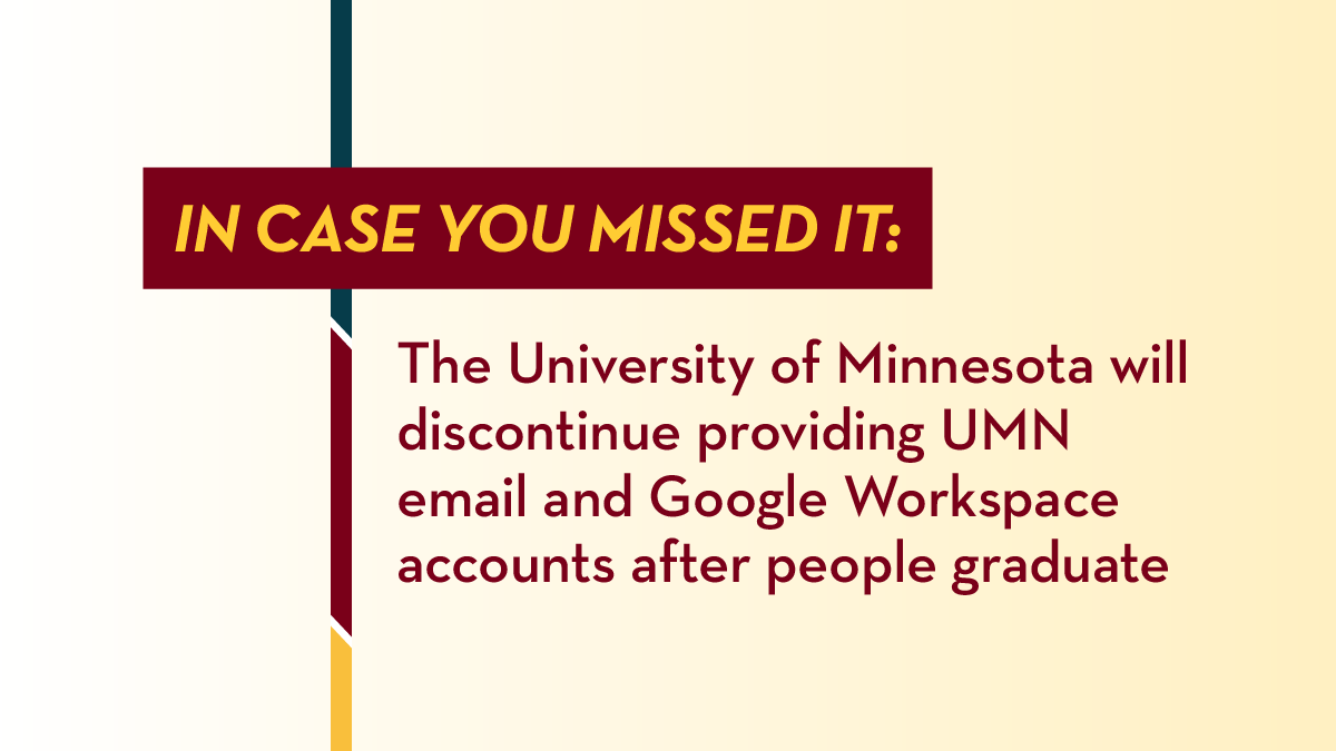 Are you graduating soon? If so, your access to University applications like Gmail and Google Workspace, Zoom, and Microsoft 365 will change. 🎓💻 Learn what to expect and how to prepare: ow.ly/n9Tx50RgxGI