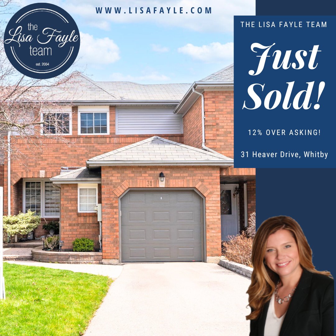 🔥SOLD OVER ASKING🔥

📍31 Heaver Drive, Whitby📍

This beautiful townhome sold in only 4 days! Congrats to our wonderful client on this successful sale!!🎉🎉

Thinking of a Sale? Call Lisa Fayle 905-655-9353 ☎

#thelisafayleteam #durhamrealestate #durhamregion #gtarealestate…