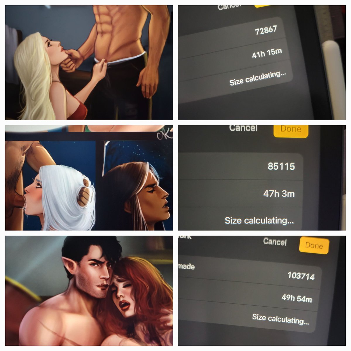 Difference between personal pieces and commissions. I just get so frustrated and I let the fear of rejection take over so much that I overwork the shit out of it.