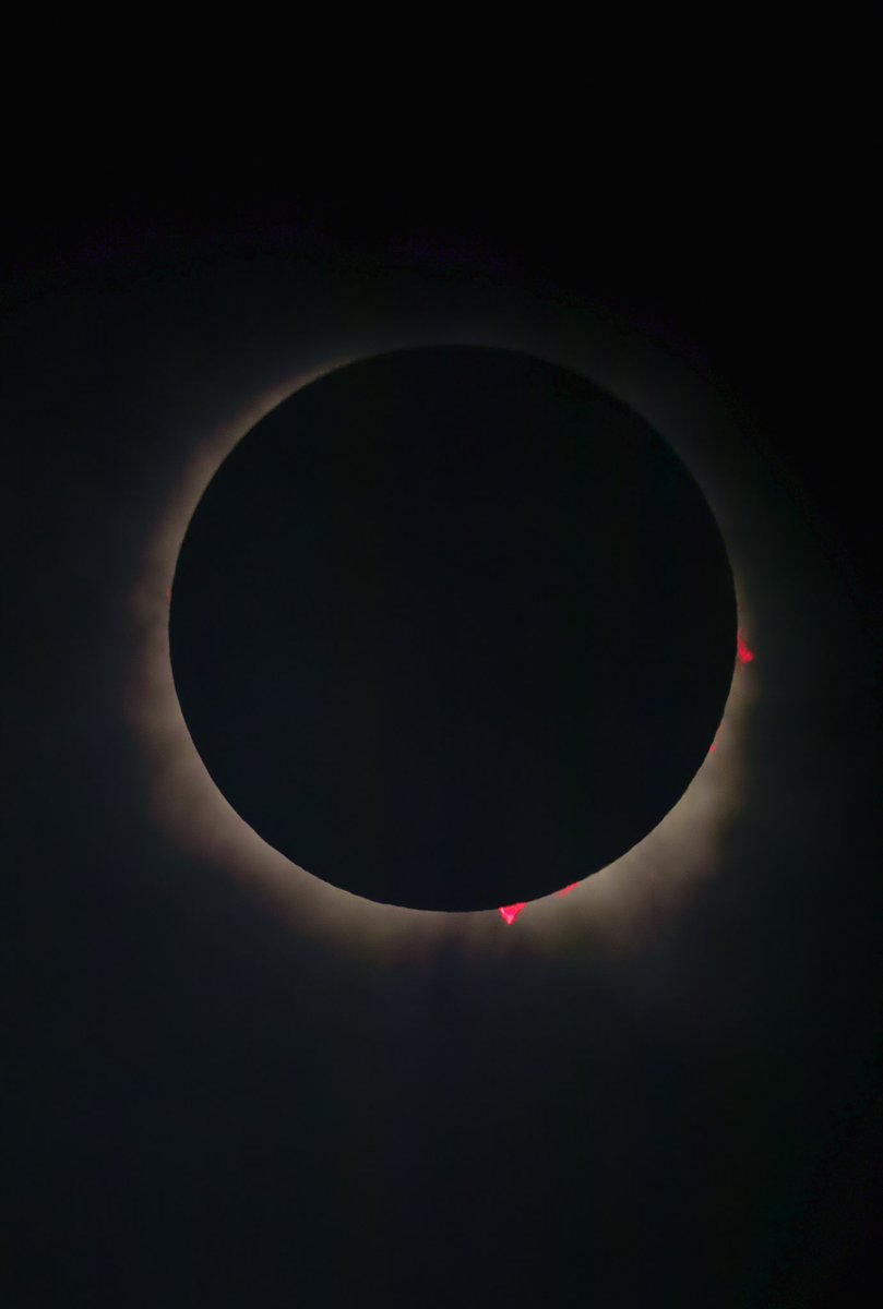 Two photos of the total solar eclipse last week. I took these photos 12 miles south of Killeen Texas.