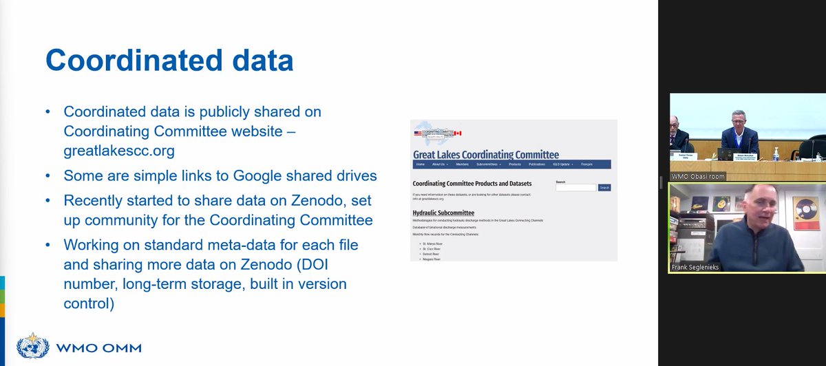 I had to get up at 5:30 am, but it was cool to virtually present at a meeting by the World Meteorological Organization.  I was talking about data coordination between Canada and the US in the Great Lakes.