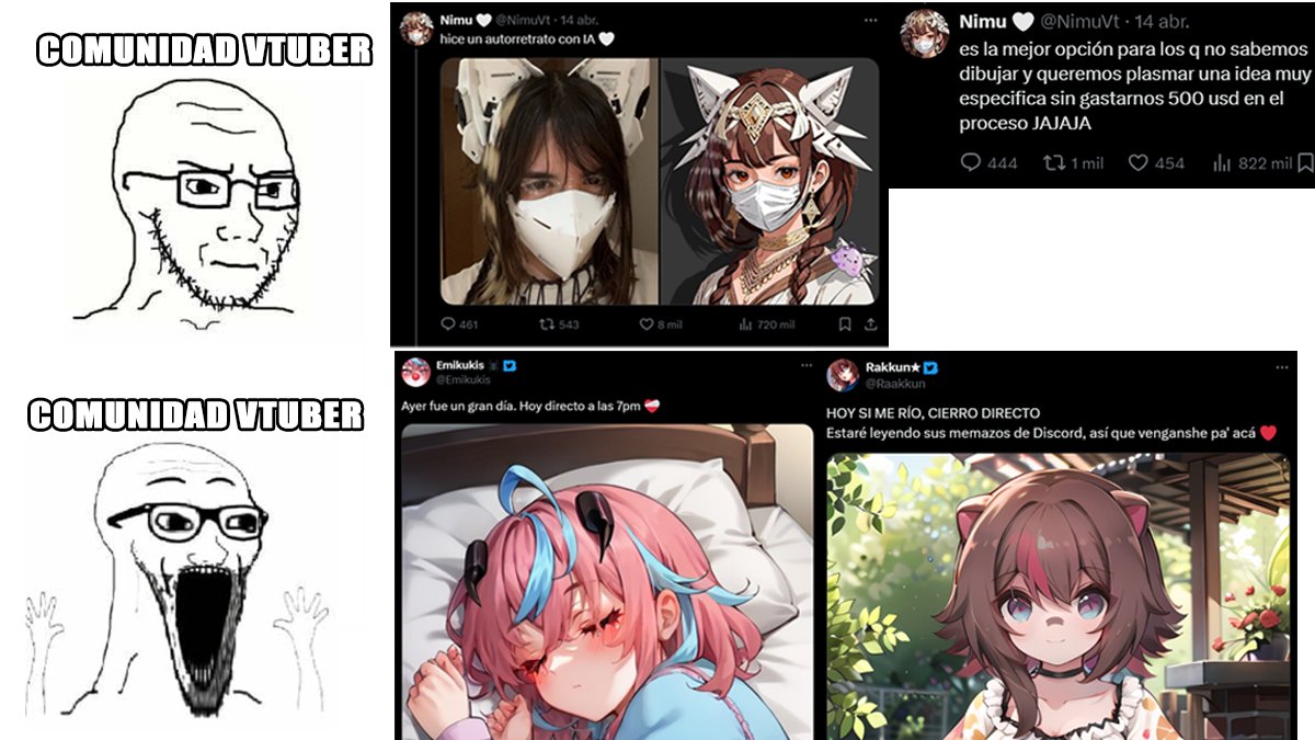 RadioFuna's tweet photo. Oh sí, la comunidad vtuber aprovechando hasta el más mínimo tweet para putear a Nimu, los amamos nunca cambien. 
La proxima déjennos la hipocresía a nosotros ¿No ven que nos quitan el trabajo? https://t.co/uCq3ucNJUS