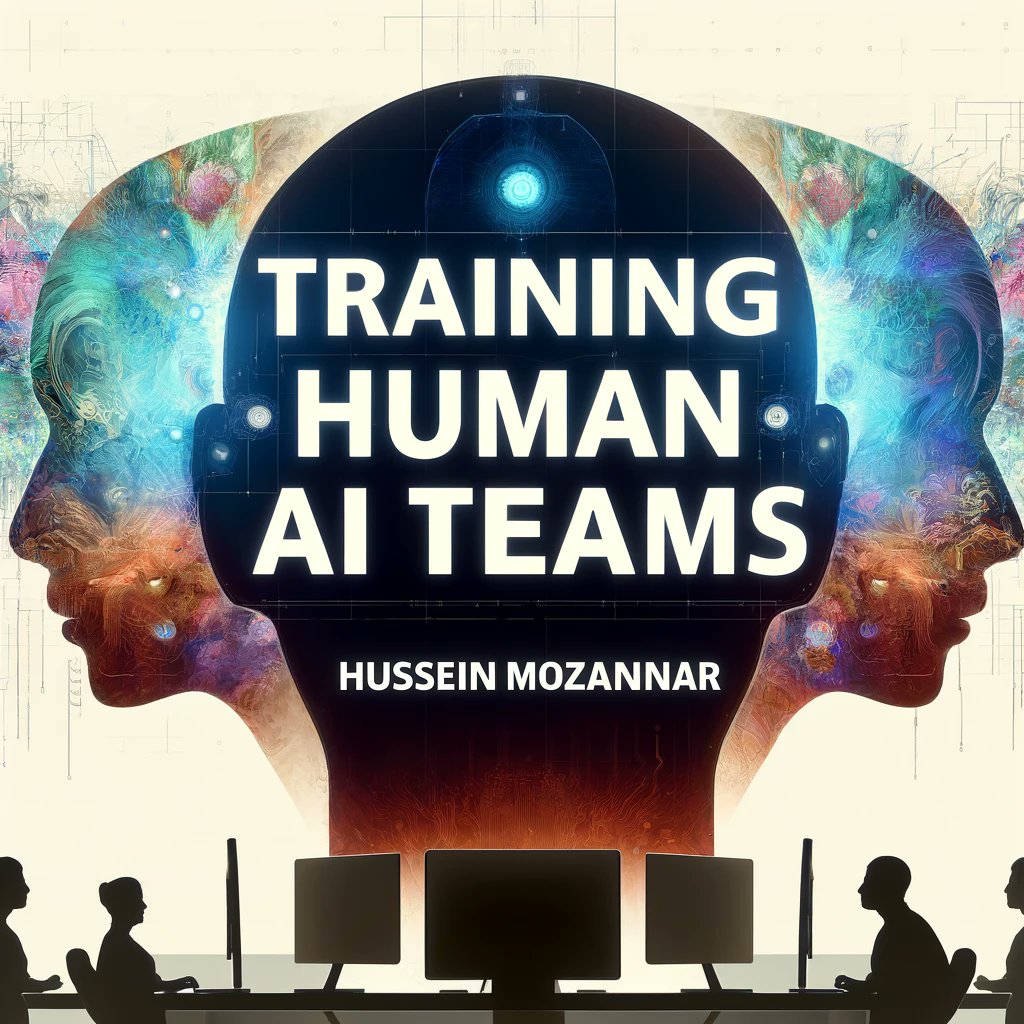 I will be defending my PhD thesis, Training Human-AI Teams, on April 25th at MIT and on Zoom! Please DM me or email for a link! -- (image generated after an hour of prompting DALL·E)