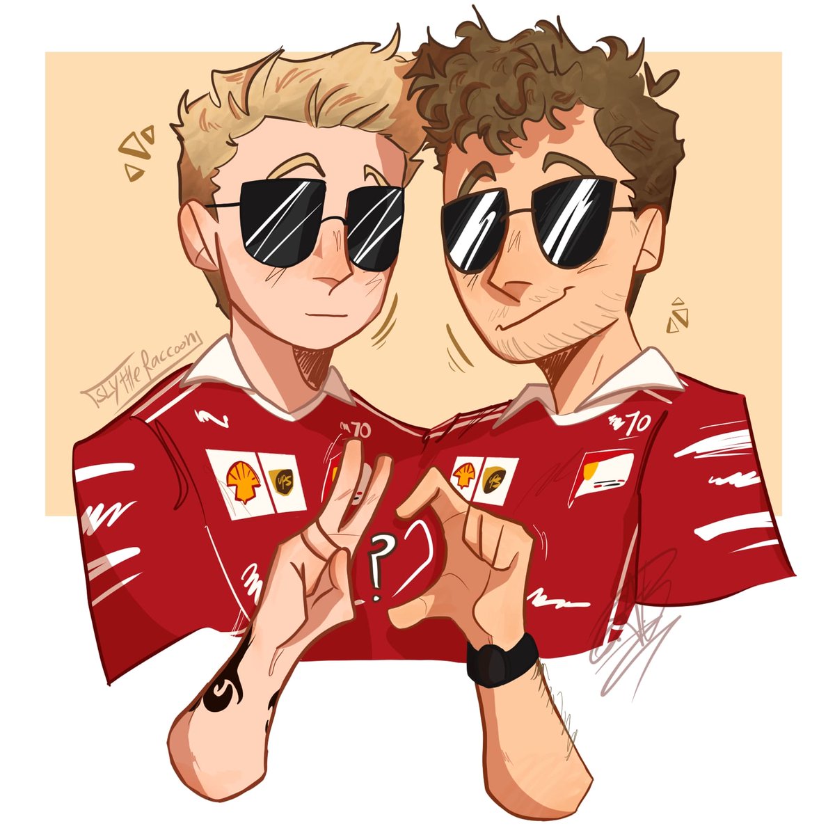 THANKS SM FOR ALL THE NEW PEOPLE TAKE KIMI & SEB BEING SILLY
#Formula1 #F1 #fanart