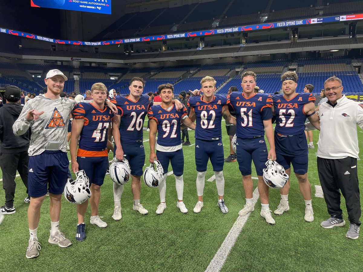 Spring Ball 2024 in the books! Extremely proud to be a part of this group of guys going into this season. Lots of a work and a ton of opportunity ahead Birds Up!! #utsafootball #210TriangleOfToughness