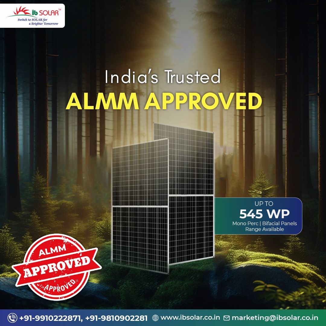Trust meets innovation with India's favorite: IB Solar's ALMM approved mono perc bifacial panels. 🌞🔌  
.
.
.
visit: ibsolar.co.in
or call us at +919910222871, 9810902281

#IBSolar #TrustedChoice #SolarInnovation #ALMMApproved #CleanEnergyForIndia