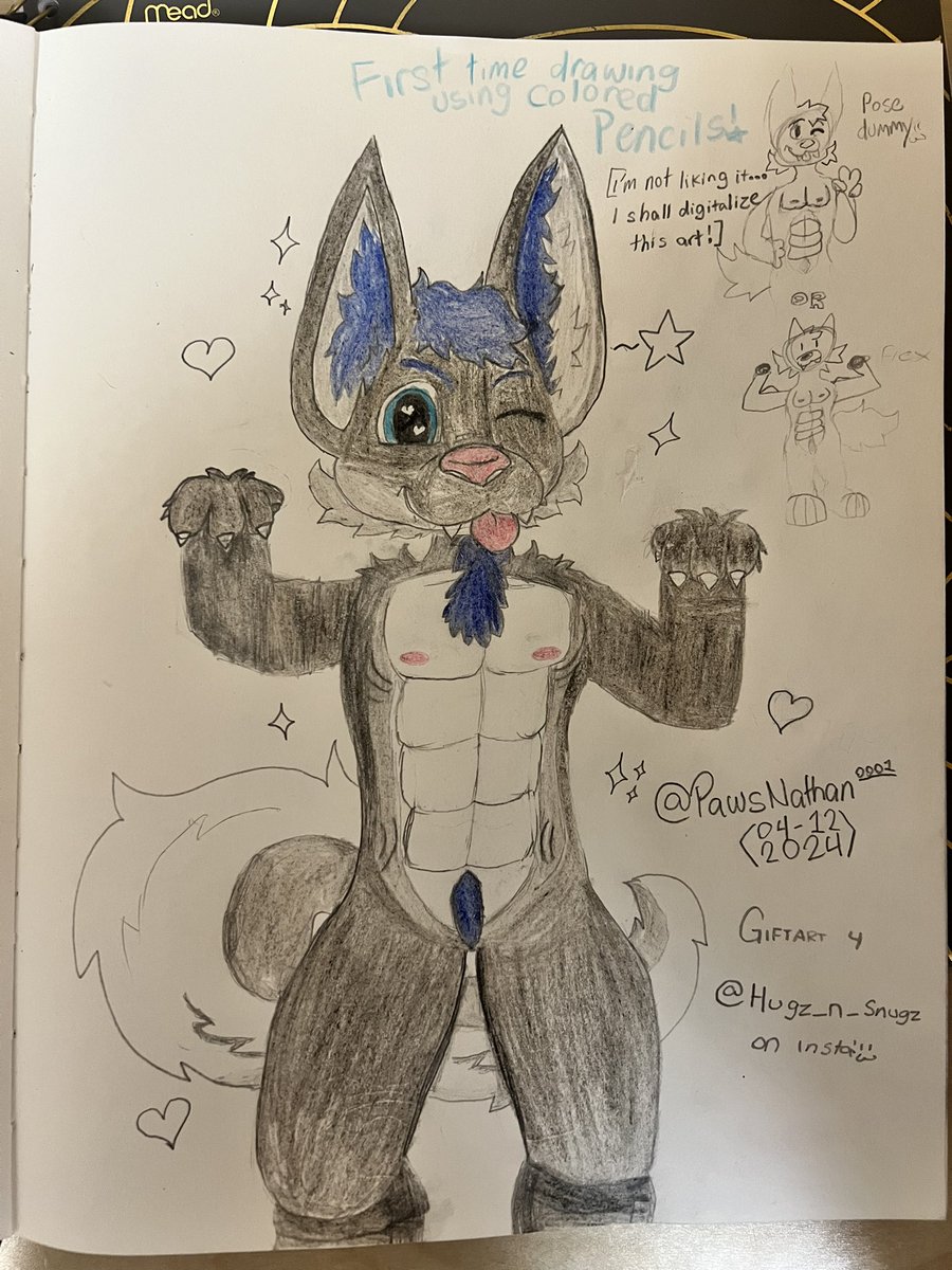 Did some giftart for an im*pec*cable fursuiter, goes by the name @Hugz_N_Snugz !!

Hope you enjoy the gift that I did :3 it was also the first time I tried using colored pencils. ^^