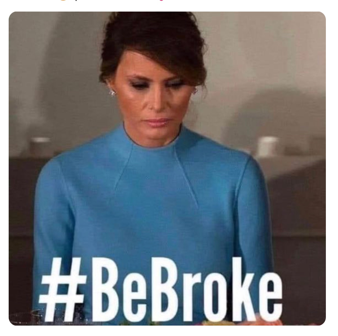 Melania #NoLadyWorstLady No sympathy for this trashy gold digger.