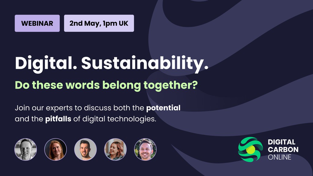 The conversation will take us from how technology is being used to address both global and local business challenges

Read more 👉 lttr.ai/ARfAD

#Events #DigitalCarbon #SustainableWeb #Sustainability #WebsiteCarbonFootprints #DigitalSustainability