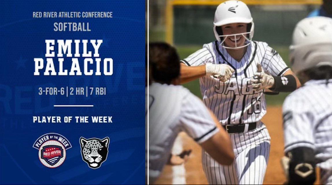 TAMUSASports's tweet image. Big Paws Up for our very own Emily Palacio who earned the RRAC Player the Week award for April 8-14. Palacio is hitting .290 with 20 RBI this season and was 3-for-6 in this weekend&apos;s series with a home run and five RBIs. #TAMUSA
