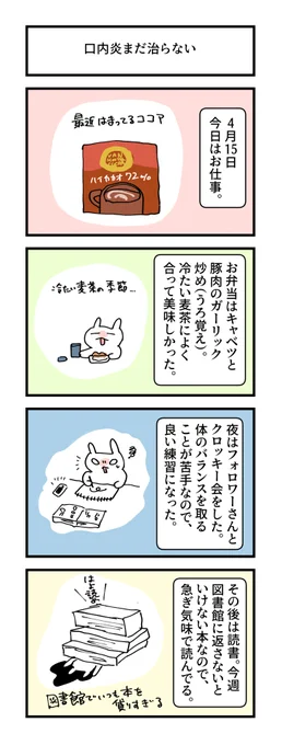 #グレうさぎ日記チャレンジ
563日目。
口内炎治ってないです。 