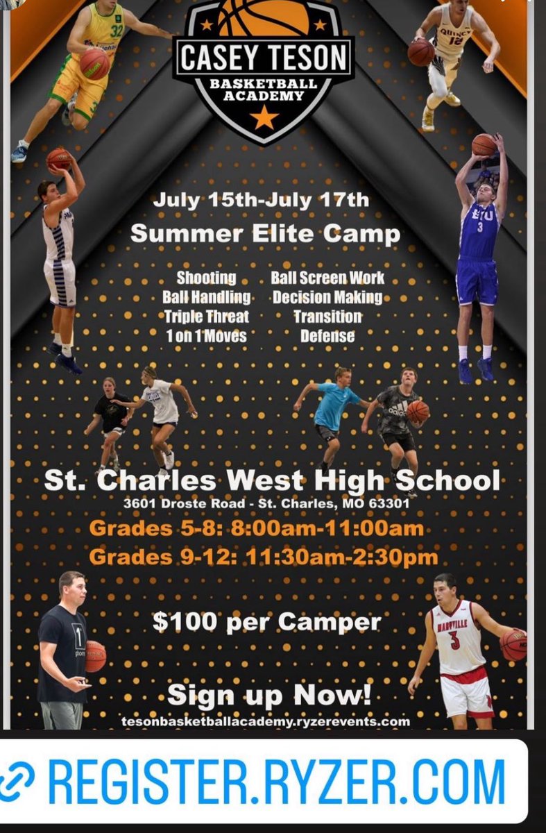 scwbasketball's tweet image. Let’s go!!! @teechamp10 and @CaseyTeson will run their camp at SCW.