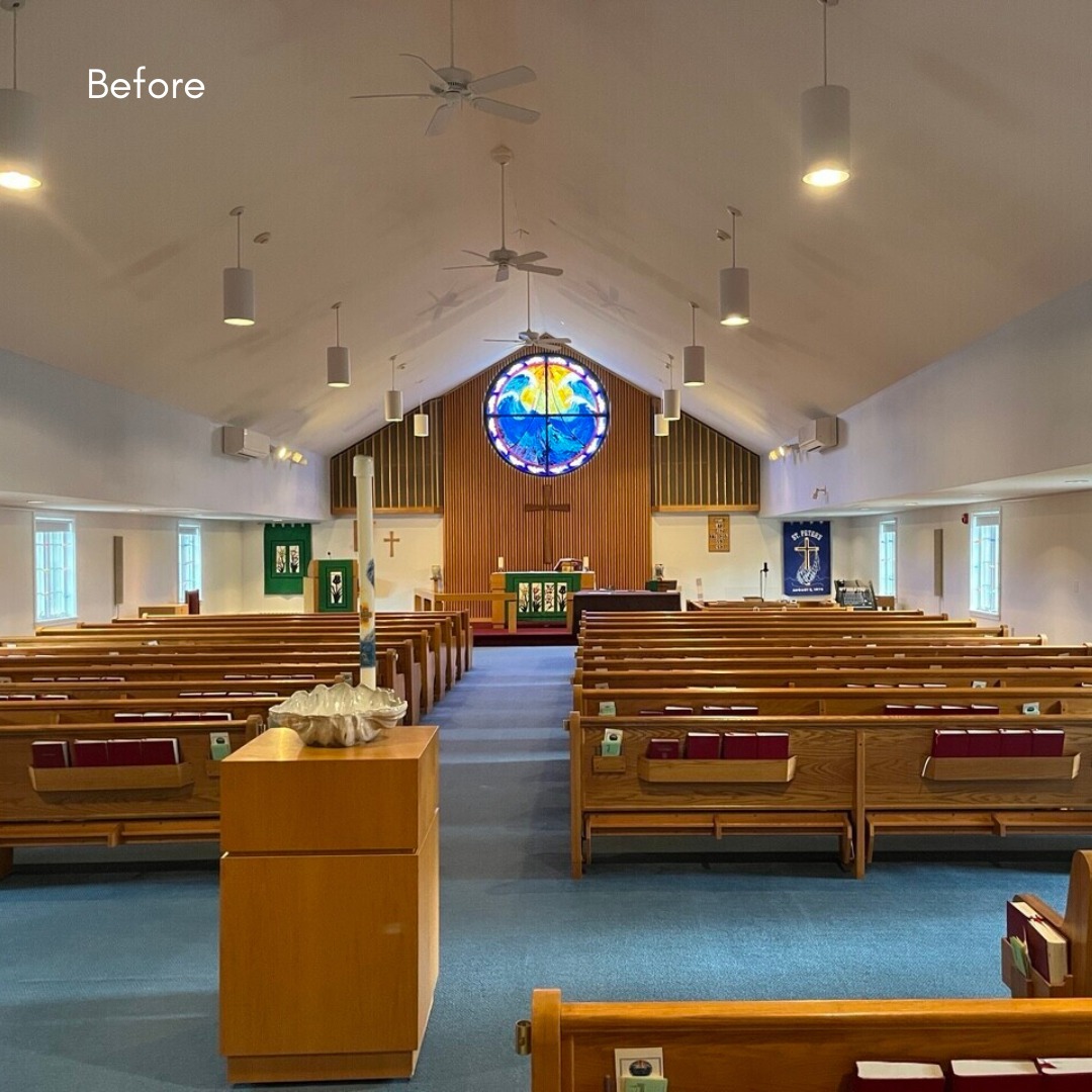 #ProgressReport – Our crew is moving right along with the renovation of St. Peter’s Church, removing the soffits and updating the altar area in preparation for a new organ.
#BuiltByPhilbrook #CapeCod #HarwichMA