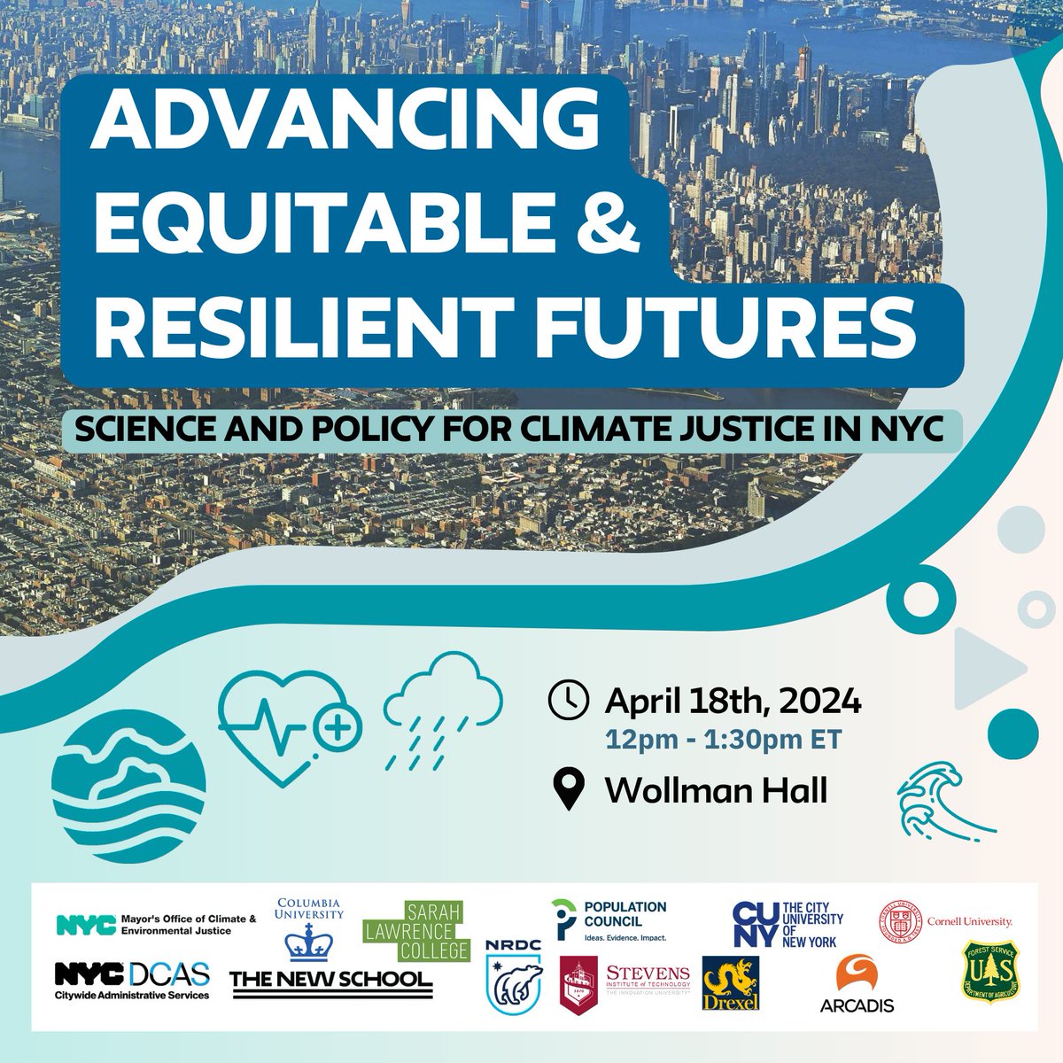 #PressRelease #EARTHMONTH2024 ➡️NEW YORK, April 15, 2024, HOW NEW YORK CITY WILL WEATHER THE CLIMATE STORM: NEW CLIMATE REPORT EXPLORES VULNERABILITIES AND RESILIENT SOLUTIONS. Read Here newschool.edu/pressroom/pres… 🗓️ Learn more on April 18 at @thenewschool with @NYClimate