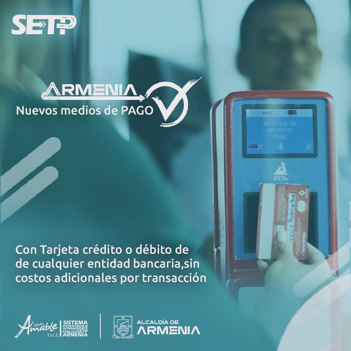 amablesetp's tweet photo. Armenia se prepara para mejorar la forma de movilizarse, ahora con mejores medios de pago, fácil, rápido y seguros, con muchos beneficios para las usuarios de transporte público #ArmeniaAmable #SETP https://t.co/cDCVaXoQNX