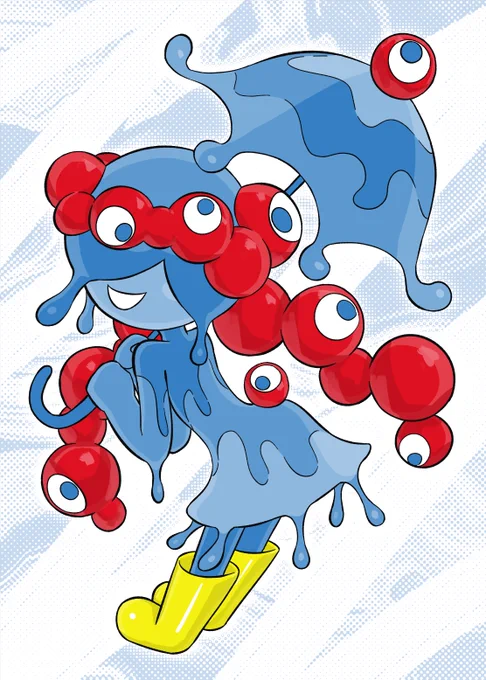 最近よく見掛けるので昔描いたミャクミャクちゃん貼ろう 