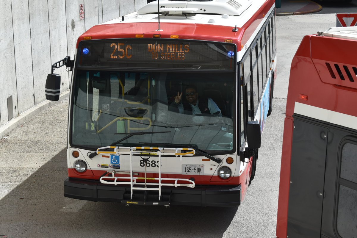 Abdullah_og's tweet photo. Another few shots of some #TTC buses from today. 
Shout out to the 25 operator for the cool pose. (He was fully stopped) https://t.co/W2c7fjcvdX